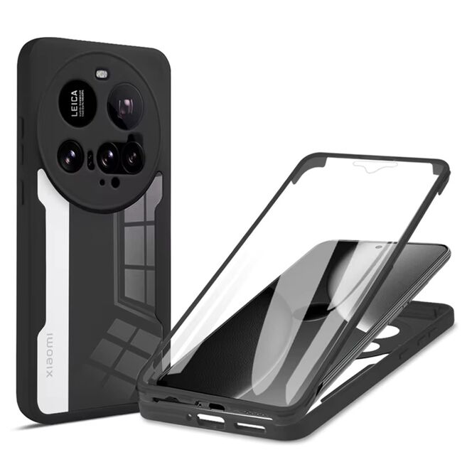 Set 360: Husa cu folie integrata pentru  Xiaomi 15 Ultra Protectie 360 fata / spate - Negru