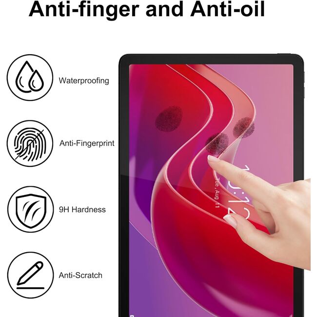 Set 2 x Folie de protectie pentru tableta Lenovo Tab 10.1 2025 TB311, Tempered Glass, transparenta