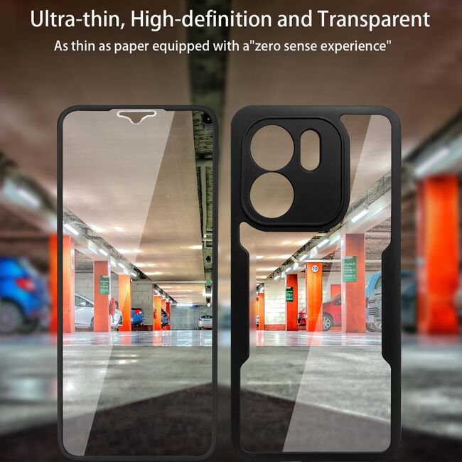 Set 360: Husa cu folie integrata pentru  Oppo Reno 13F, 13FS 4G, 5G Protectie 360 fata / spate - Mov