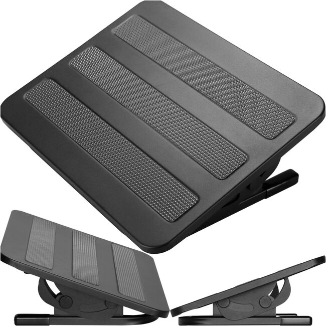 Suport Reglabil pentru Picioare, ergonomic, cu functie de Masaj si inclinare ajustabila, Negru