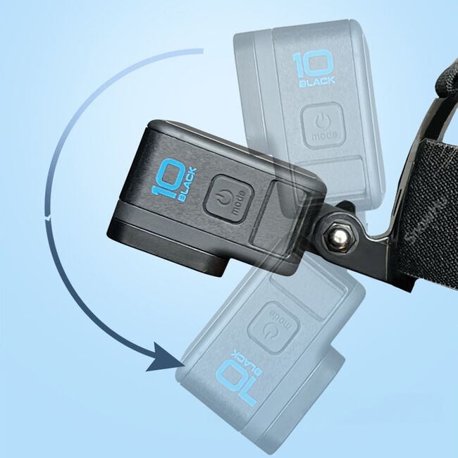 Suport Sport 2-în-1 pentru Cap sau Cască – Compatibil cu Telefoane 4–7" și Camere de Acțiune GoPro, DJI, SJCAM, Eken – Reglabil, Negru