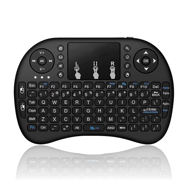 Tastatura Mini Wireless cu Touchpad si Iluminare RGB – Compatibila cu TV, Laptop, Tableta si Smartphone