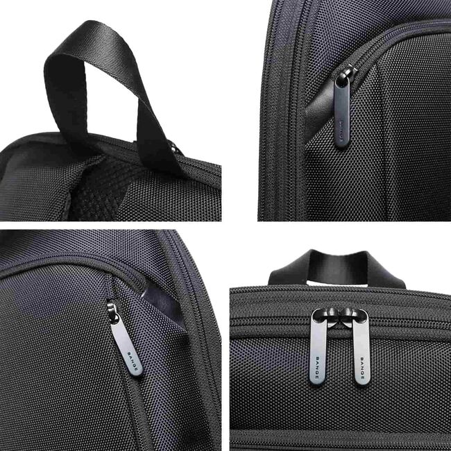 Rucsac Laptop pana la 15.6” Extensibil, 14–28L – Impermeabil, Compartiment Tip Valiză, Ideal pentru Avion, serviciu și calatorii, negru