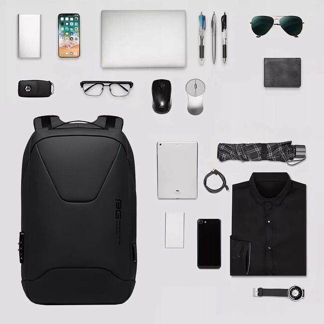 Rucsac Impermeabil multifunctional, cu Port USB cu buzunart anti-furt si lacat pentru Laptop pana la 15.6” – 35L, sistem fixare pe valiza, Ușor, Modern, pentru calatorii, serviciu sau avion,