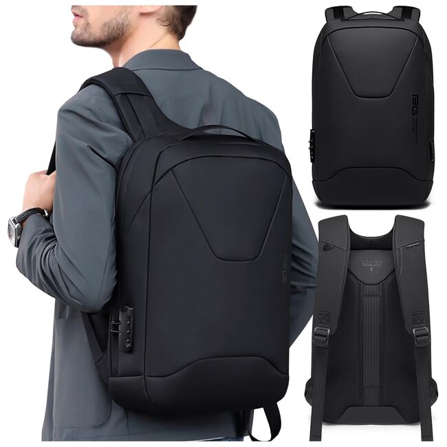 Rucsac Impermeabil multifunctional, cu Port USB cu buzunart anti-furt si lacat pentru Laptop pana la 15.6” – 35L, sistem fixare pe valiza, Ușor, Modern, pentru calatorii, serviciu sau avion,