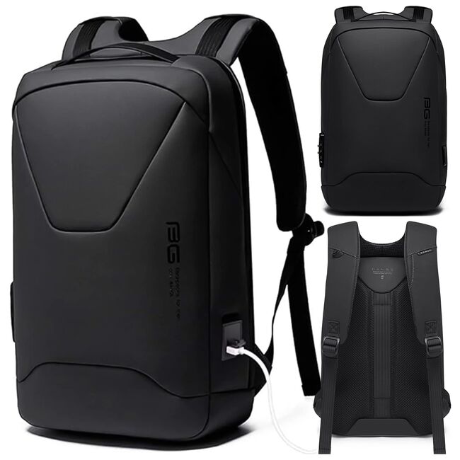 Rucsac Impermeabil multifunctional, cu Port USB cu buzunart anti-furt si lacat pentru Laptop pana la 15.6” – 35L, sistem fixare pe valiza, Ușor, Modern, pentru calatorii, serviciu sau avion,