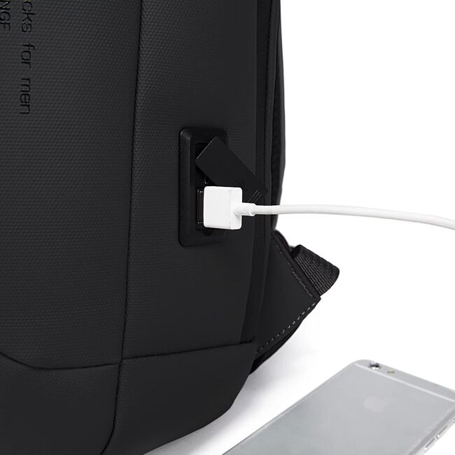 Rucsac Impermeabil multifunctional, cu Port USB cu buzunart anti-furt si lacat pentru Laptop pana la 15.6” – 35L, sistem fixare pe valiza, Ușor, Modern, pentru calatorii, serviciu sau avion,