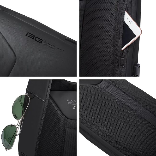 Rucsac Impermeabil multifunctional, cu Port USB cu buzunart anti-furt si lacat pentru Laptop pana la 15.6” – 35L, sistem fixare pe valiza, Ușor, Modern, pentru calatorii, serviciu sau avion,