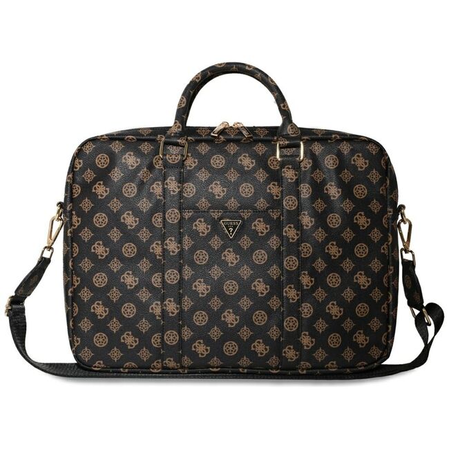 Geanta Guess pentru laptop 16", de umar, negru - maro, GUCB16PGPOSGNK