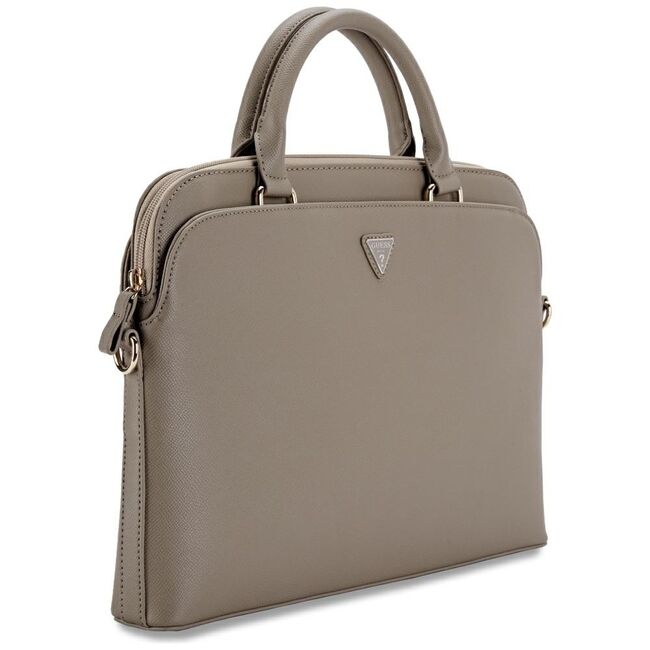 Geanta laptop Guess piele ecologica, 15", bej, GUCB15PGTSPSW