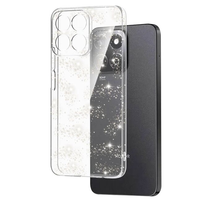 Husa pentru  Honor X8c cu sclipici Liquid Crystal Glitter, Sclipici