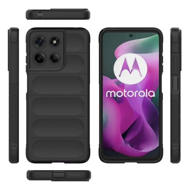 Husa pentru  Motorola Moto G15 / G15 Power Liquid Silicone, Microfibre Lining, Non-Slip Airbag Design, Negru