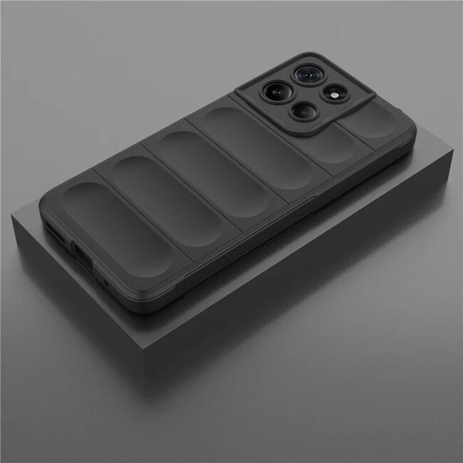 Husa pentru  Motorola Moto G15 / G15 Power Liquid Silicone, Microfibre Lining, Non-Slip Airbag Design, Negru