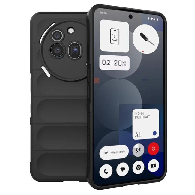 Husa pentru  Nothing Phone (3a) Pro Liquid Silicone, Microfibre Lining, Non-Slip Airbag Design, Negru