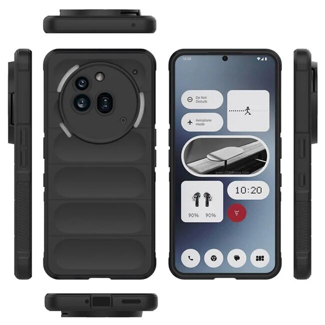 Husa pentru  Nothing Phone (3a) Pro Liquid Silicone, Microfibre Lining, Non-Slip Airbag Design, Negru