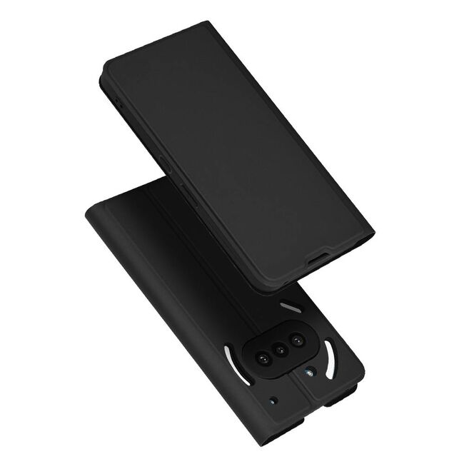 Husa pentru  Nothing Phone (3a) tip carte BookFlip, inchidere magnetica, Negru inchis