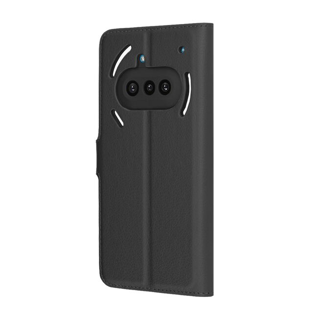 Husa pentru  Nothing Phone (3a) tip carte cu inchidere magnetica, compartimente pentru carduri si functie stand, Negru denim