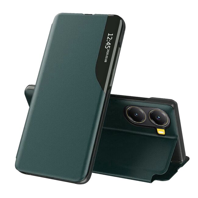 Husa pentru  Poco X7 Pro tip carte, Smart View, Verde