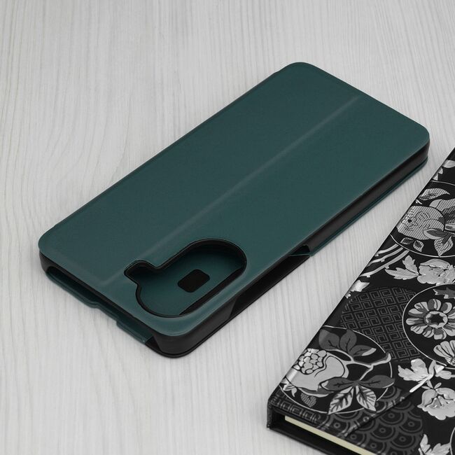 Husa pentru  Poco X7 Pro tip carte, Smart View, Verde