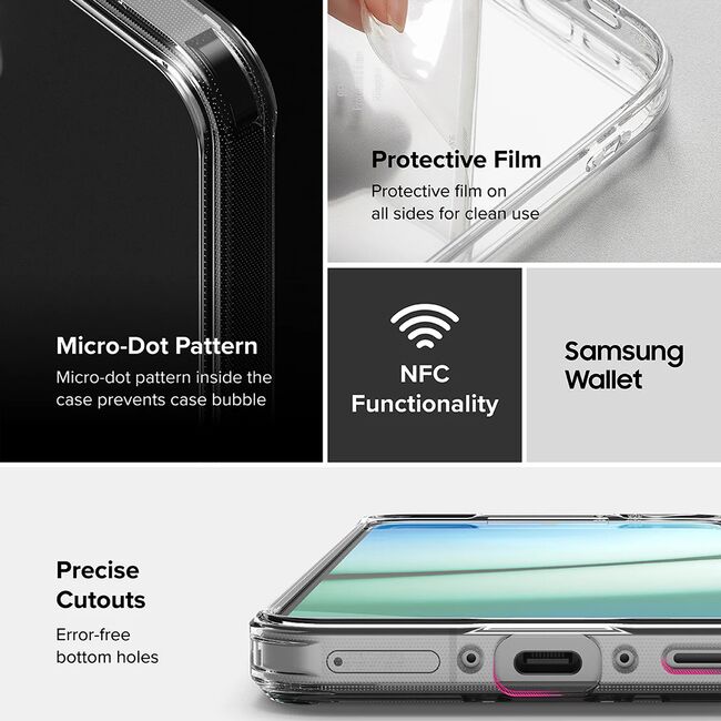 Husa pentru  Samsung Galaxy A56 / A36 Ringke Fusion - Transparent mat