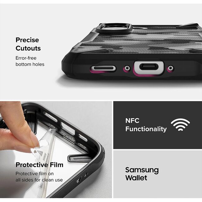 Husa pentru  Samsung Galaxy A56 / A36 Ringke Fusion X - Negru darth vader