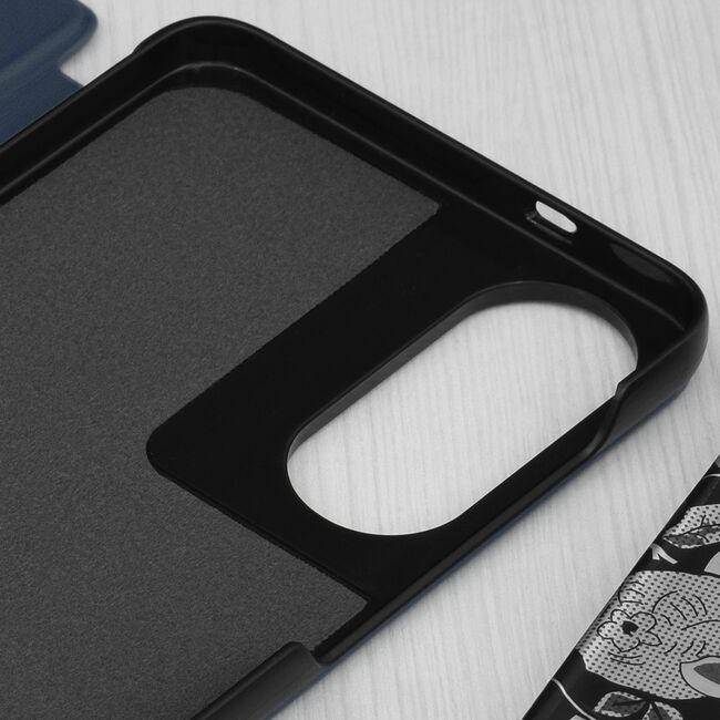 Husa pentru  Samsung Galaxy S25 Edge tip carte, Smart View, Albastru