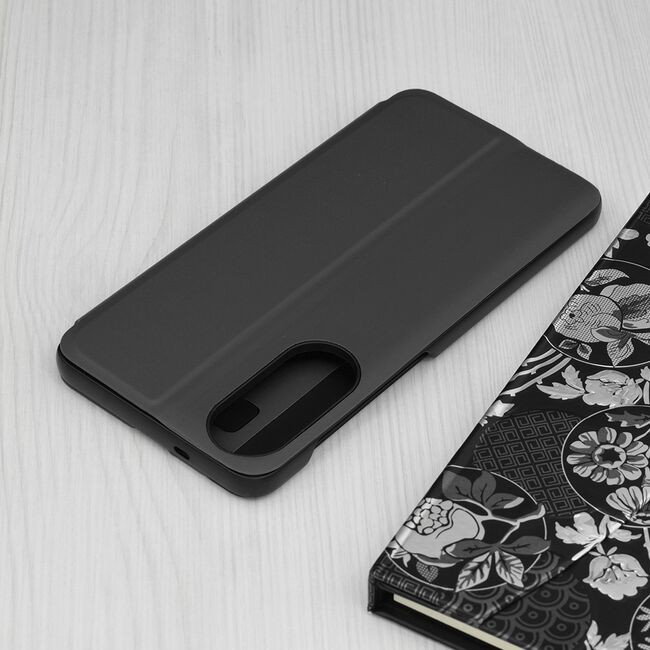 Husa pentru  Samsung Galaxy S25 Edge tip carte, Smart View, Negru
