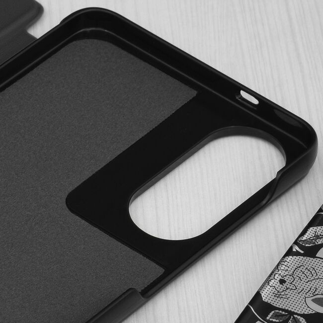 Husa pentru  Samsung Galaxy S25 Edge tip carte, Smart View, Negru