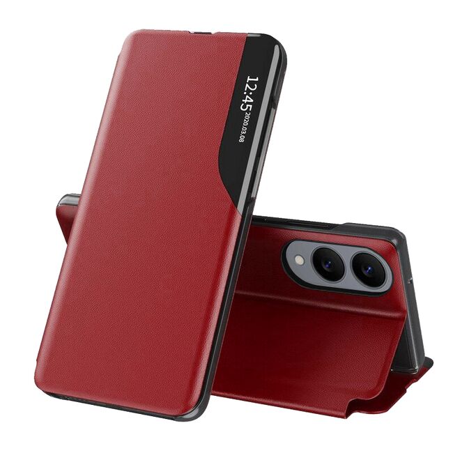Husa pentru  Samsung Galaxy S25 Edge tip carte, Smart View, Rosu