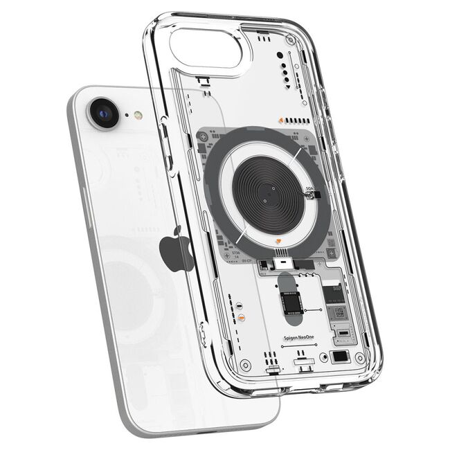 Husa pentru  iPhone 16e Spigen - Ultra Hybrid MagSafe Neo One - Alb