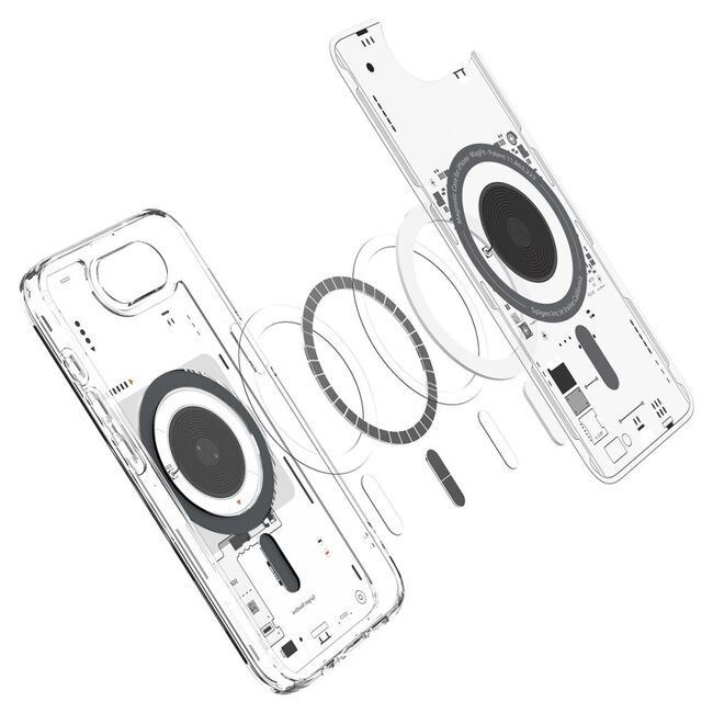 Husa pentru  iPhone 16e Spigen - Ultra Hybrid MagSafe Neo One - Alb