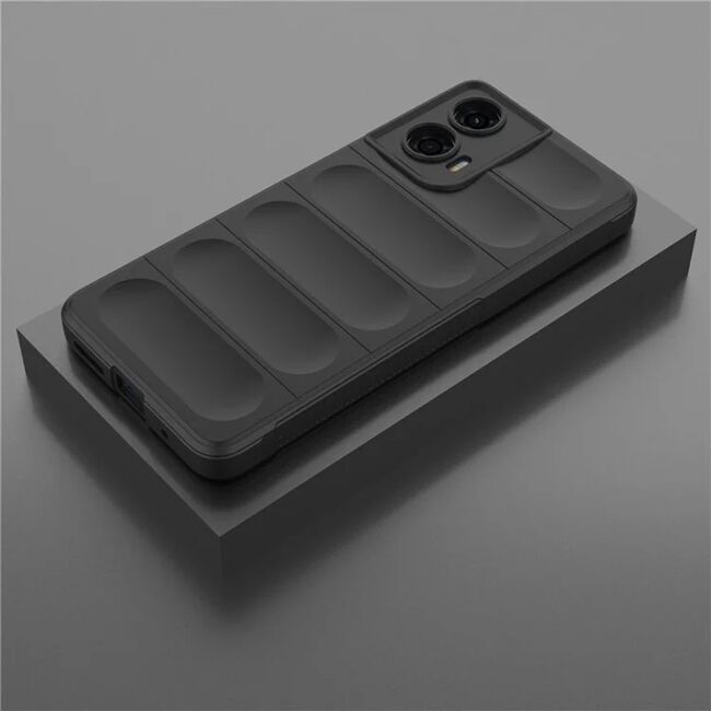 Husa pentru Motorola Moto G04 / G24 / G24 Power Liquid Silicone, Microfibre Lining, Non-Slip Airbag Design, Negru