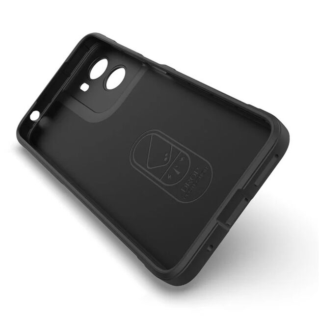 Husa pentru Motorola Moto G05 / Moto E15 Liquid Silicone, Microfibre Lining, Non-Slip Airbag Design, Negru