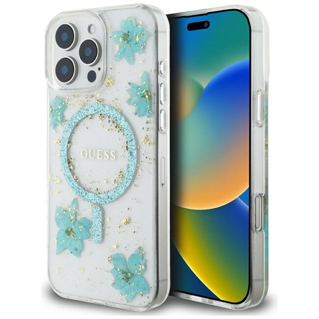 Husa premium pentru  iPhone 16 Pro Karl Lagerfeld compatibila Magsafe - Turcoaz