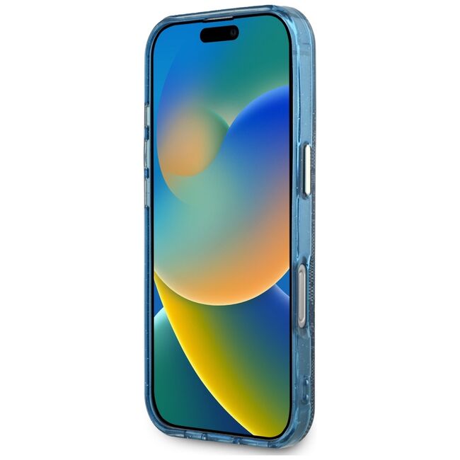 Husa premium pentru  iPhone 16 Pro Max compatibila MagSafe Guess Luxury Series - Albastru