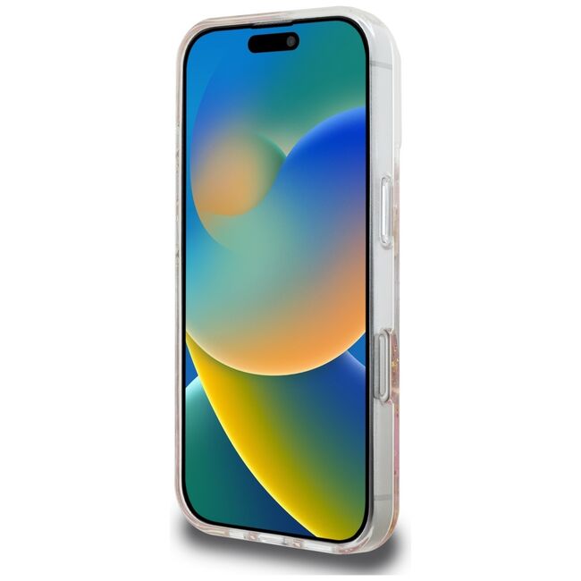 Husa premium pentru  iPhone 16 Pro Max compatibila MagSafe Guess Luxury Series - Roz deschis
