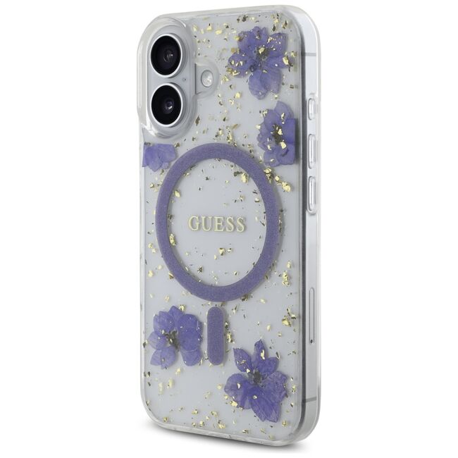 Husa premium pentru  iPhone 16 compatibila MagSafe Guess Luxury Series - Mov