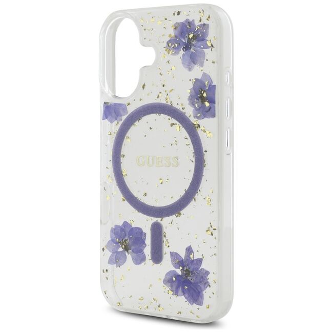 Husa premium pentru  iPhone 16 compatibila MagSafe Guess Luxury Series - Mov
