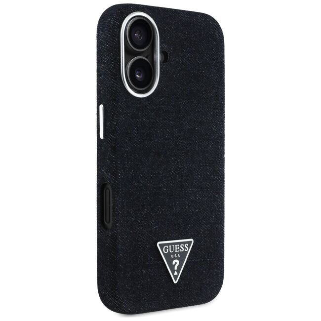 Husa premium pentru  iPhone 16 compatibila MagSafe Guess Luxury Series - Negru denim