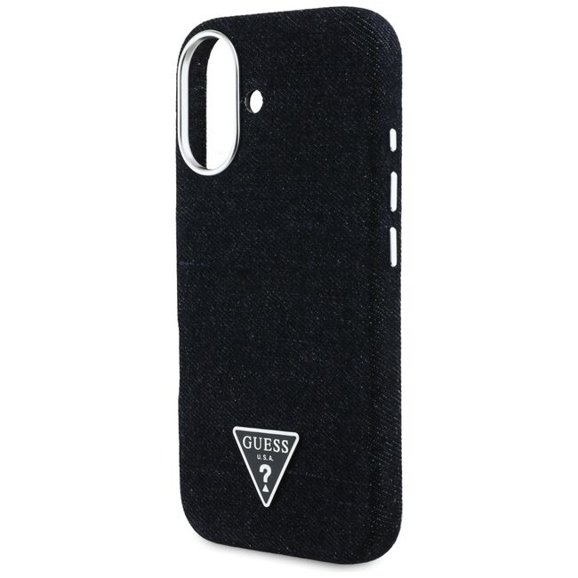 Husa premium pentru  iPhone 16 compatibila MagSafe Guess Luxury Series - Negru denim