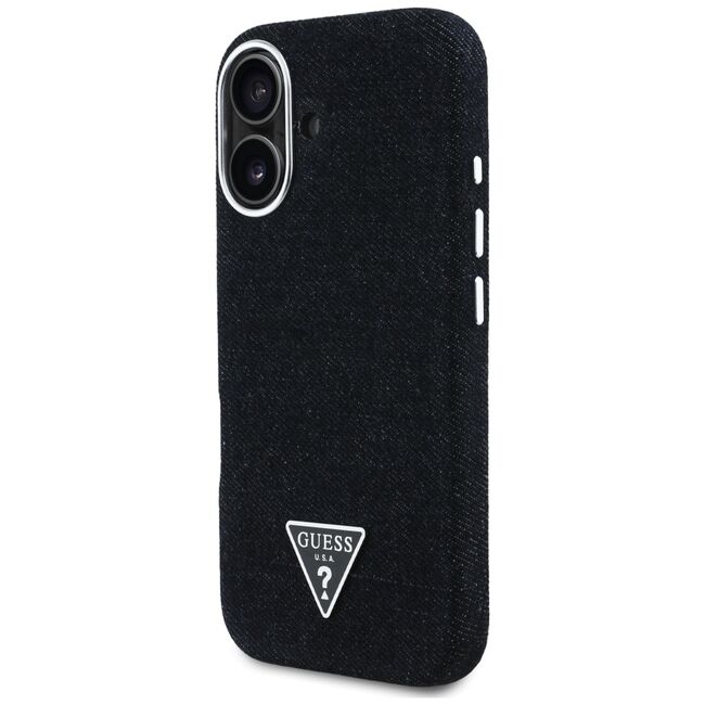 Husa premium pentru  iPhone 16 compatibila MagSafe Guess Luxury Series - Negru denim