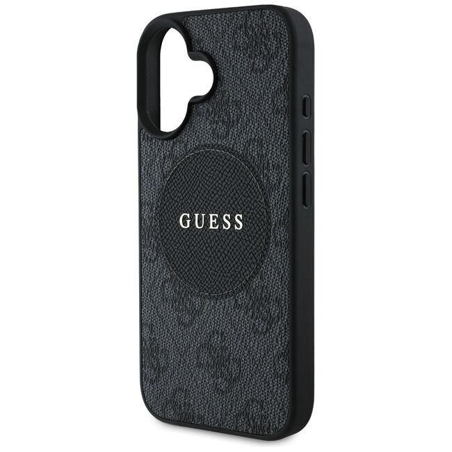 Husa premium pentru  iPhone 16 compatibila MagSafe Guess Luxury Series - Negru
