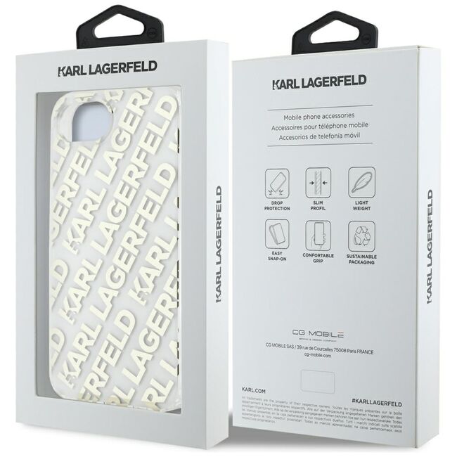 Husa premium pentru  iPhone 16e Karl Lagerfeld compatibila Magsafe - Gri