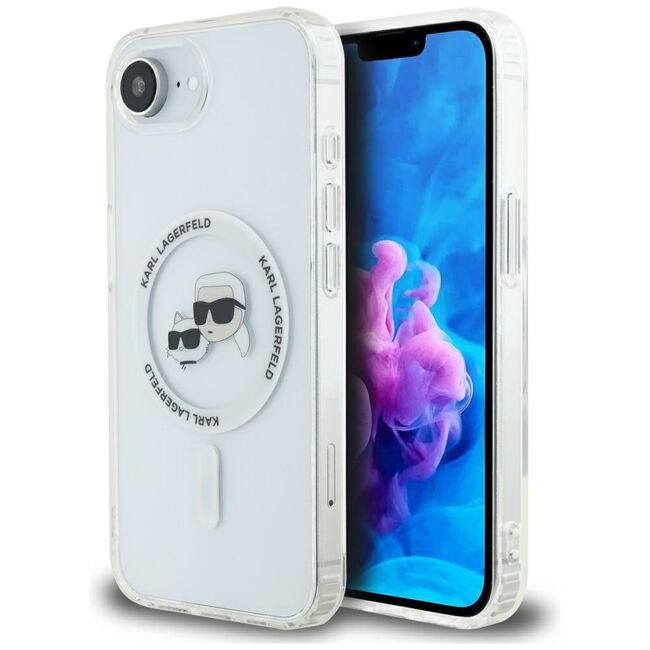 Husa premium pentru  iPhone 16e Karl Lagerfeld compatibila Magsafe - Ice
