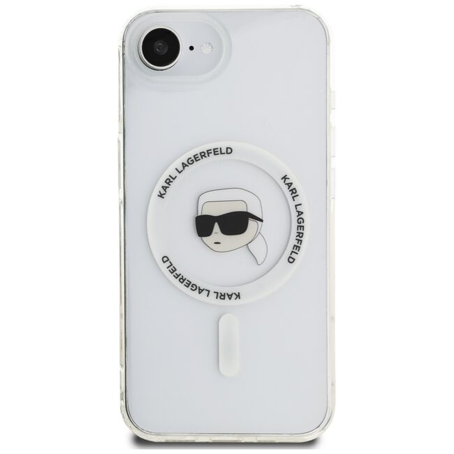Husa premium pentru  iPhone 16e Karl Lagerfeld compatibila Magsafe - Transparent