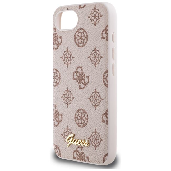 Husa premium pentru  iPhone 16e compatibila MagSafe Guess Luxury Series - Maro deschis
