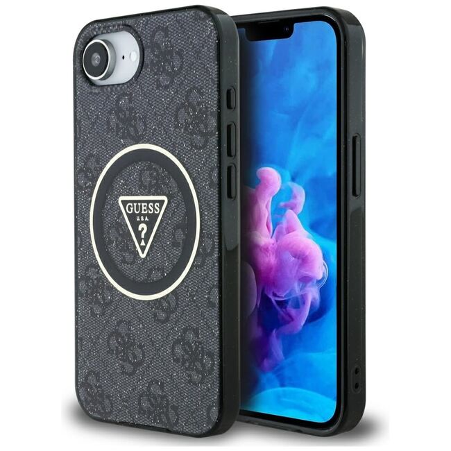 Husa premium pentru  iPhone 16e compatibila MagSafe Guess Luxury Series - Negru denim