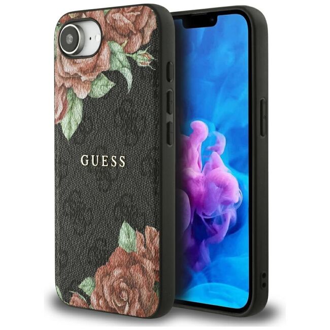 Husa premium pentru  iPhone 16e compatibila MagSafe Guess Luxury Series - Negru denim
