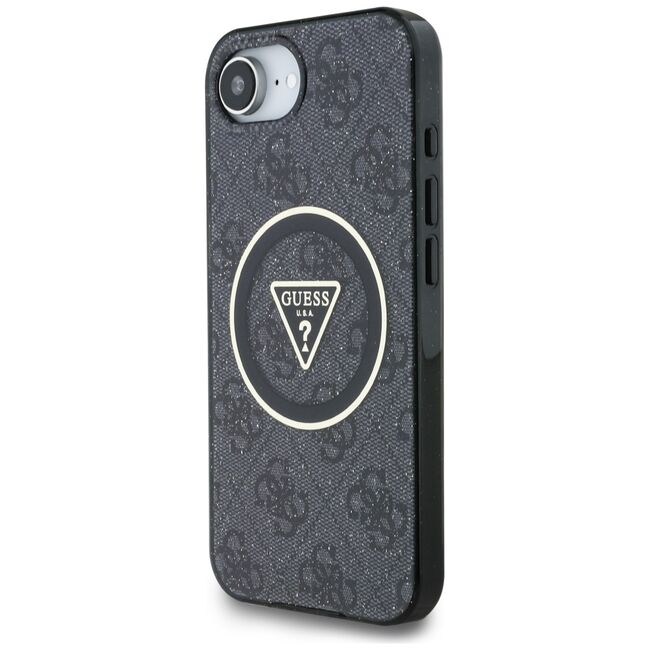 Husa premium pentru  iPhone 16e compatibila MagSafe Guess Luxury Series - Negru denim