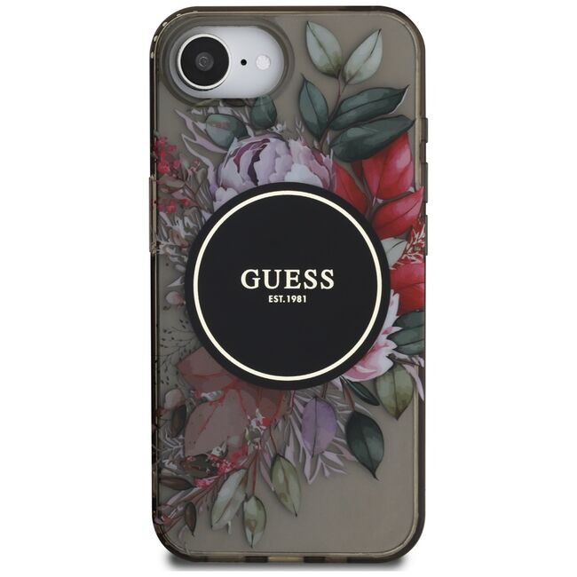 Husa premium pentru  iPhone 16e compatibila MagSafe Guess Luxury Series - Negru